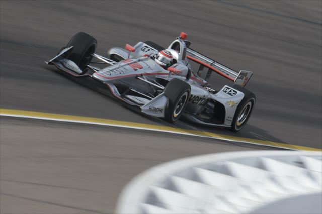 Will Power sails through Turn 1 during the afternoon test session at ISM Raceway -- Photo by: Chris Owens