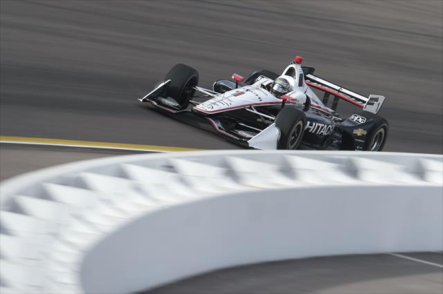 Josef Newgarden sails through Turn 1 during the afternoon test session at ISM Raceway -- Photo by: Chris Owens