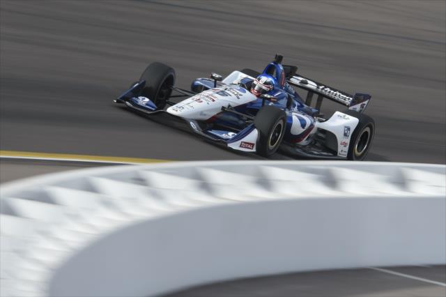 Graham Rahal sails through Turn 1 during the afternoon test session at ISM Raceway -- Photo by: Chris Owens