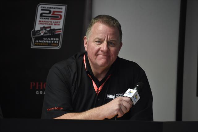 INDYCAR President of Operations and Competition Jay Frye during a press conference at ISM Raceway -- Photo by: Chris Owens