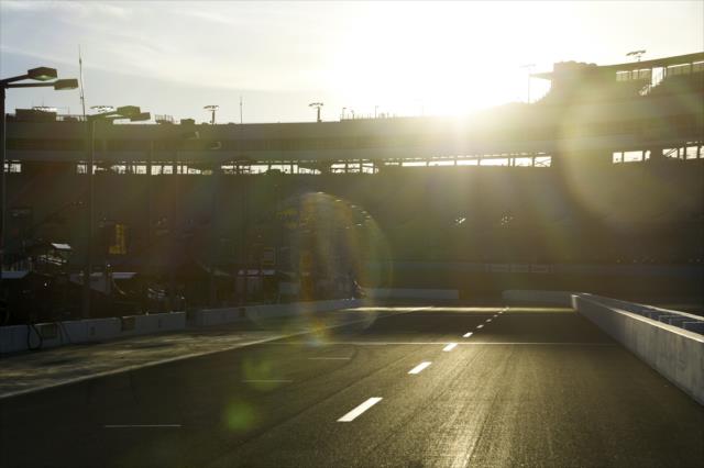 The sun begins to set over ISM Raceway during the evening open test session at ISM Raceway -- Photo by: Chris Owens
