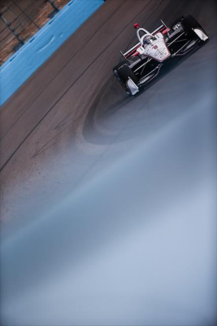 Josef Newgarden sails into Turn 3 during the afternoon test session at ISM Raceway -- Photo by: Shawn Gritzmacher