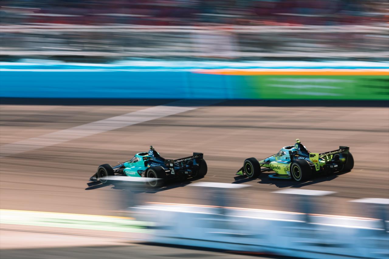 Kyle Kirkwood and Christian Rasmussen - Good Ranchers 250 - By: Joe Skibinski -- Photo by: Joe Skibinski