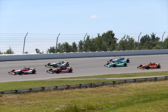 The field starts to form up for the start of the Pocono INDYCAR 500 at Pocono Raceway -- Photo by: Chris Jones