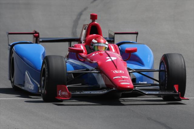 Mikhail Aleshin on course during qualifications for the ABC Supply 500 at Pocono Raceway -- Photo by: Bret Kelley