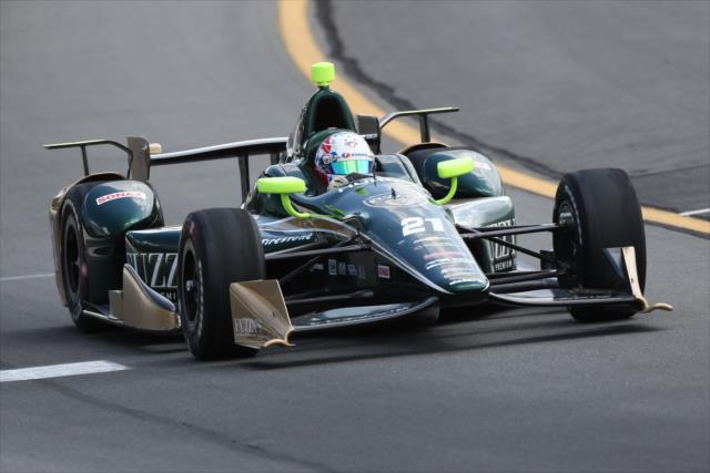 Josef Newgarden on course during qualifications for the ABC Supply 500 at Pocono Raceway -- Photo by: Bret Kelley