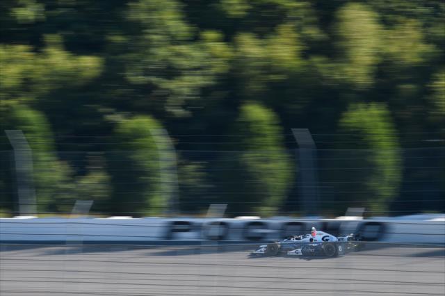 Max Chilton streaks down the Long Pond Straight toward Turn 2 during practice for the ABC Supply 500 at Pocono Raceway -- Photo by: Chris Owens