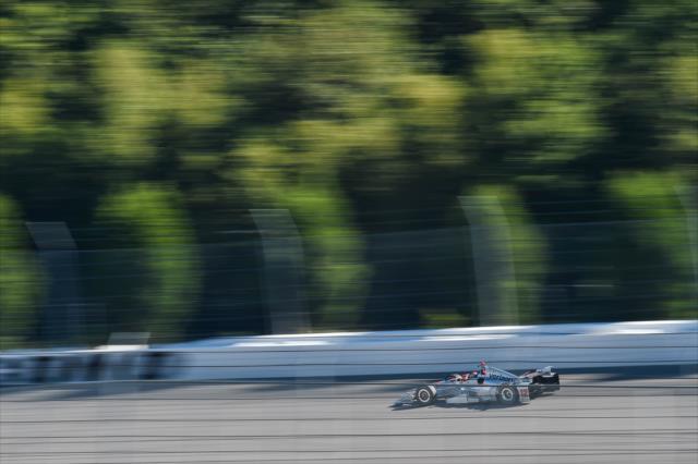 Will Power streaks down the Long Pond Straight toward Turn 2 during practice for the ABC Supply 500 at Pocono Raceway -- Photo by: Chris Owens