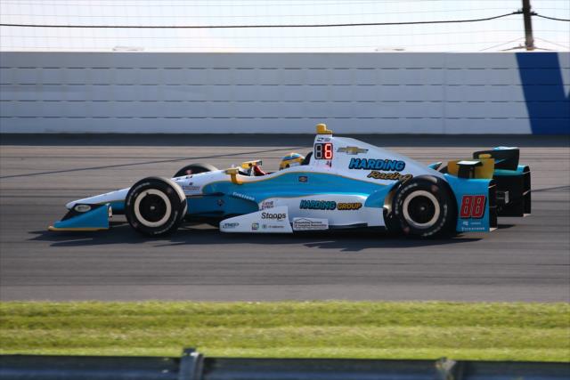 Gabby Chaves exits Turn 3 during the final practice for the ABC Supply 500 at Pocono Raceway -- Photo by: Bret Kelley