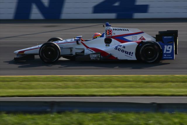 Ed Jones exits Turn 3 during the final practice for the ABC Supply 500 at Pocono Raceway -- Photo by: Bret Kelley