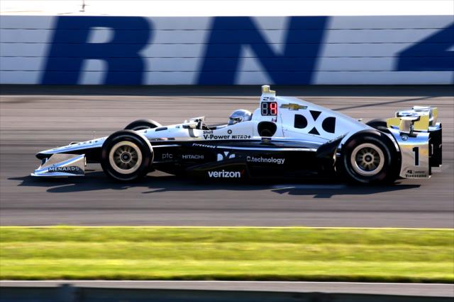 Simon Pagenaud exits Turn 3 during the final practice for the ABC Supply 500 at Pocono Raceway -- Photo by: Bret Kelley