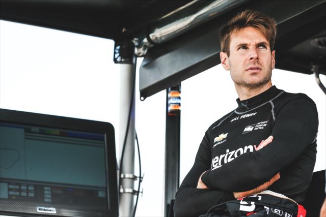 Will Power stares down pit lane prior to practice for the ABC Supply 500 at Pocono Raceway -- Photo by: Joe Skibinski