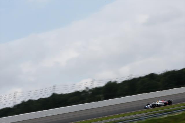 Pietro Fittipaldi races into Turn 3 during practice for the ABC Supply 500 at Pocono Raceway -- Photo by: Joe Skibinski