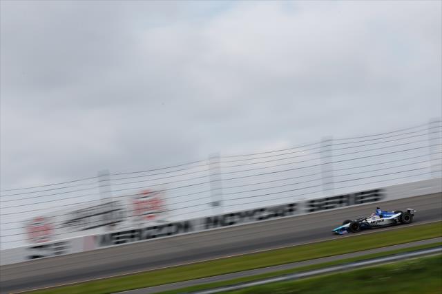 Takuma Sato races into Turn 3 during practice for the ABC Supply 500 at Pocono Raceway -- Photo by: Joe Skibinski
