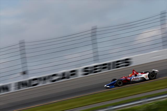 Matheus 'Matt' Leist races into Turn 3 during practice for the ABC Supply 500 at Pocono Raceway -- Photo by: Joe Skibinski