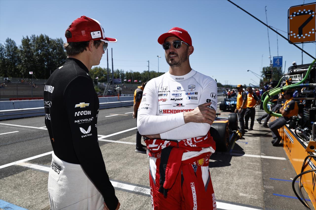Christian Lundgaard and Graham Rahal - BITNILE.com Grand Prix of Portland - By: Chris Jones -- Photo by: Chris Jones