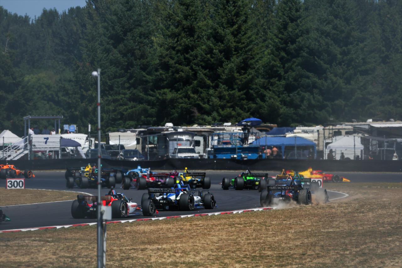 Santino Ferrucci runs wide - BITNILE.com Grand Prix of Portland - By: Chris Owens -- Photo by: Chris Owens