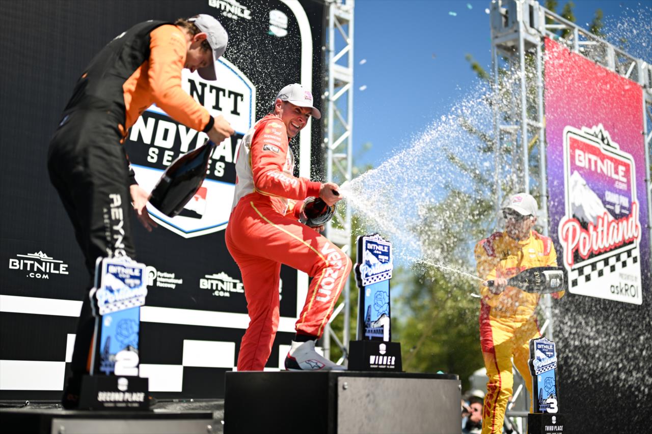 Christian Lundgaard, Will Power and Alex Palou - BITNILE.com Grand Prix of Portland - By: James Black -- Photo by: James  Black