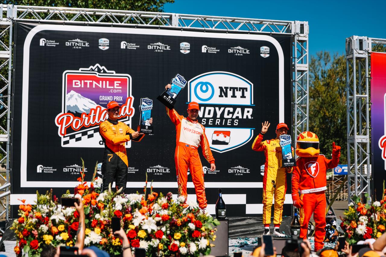 Christian Lundgaard, Will Power and Alex Palou - BITNILE.com Grand Prix of Portland - By: Joe Skibinski -- Photo by: Joe Skibinski
