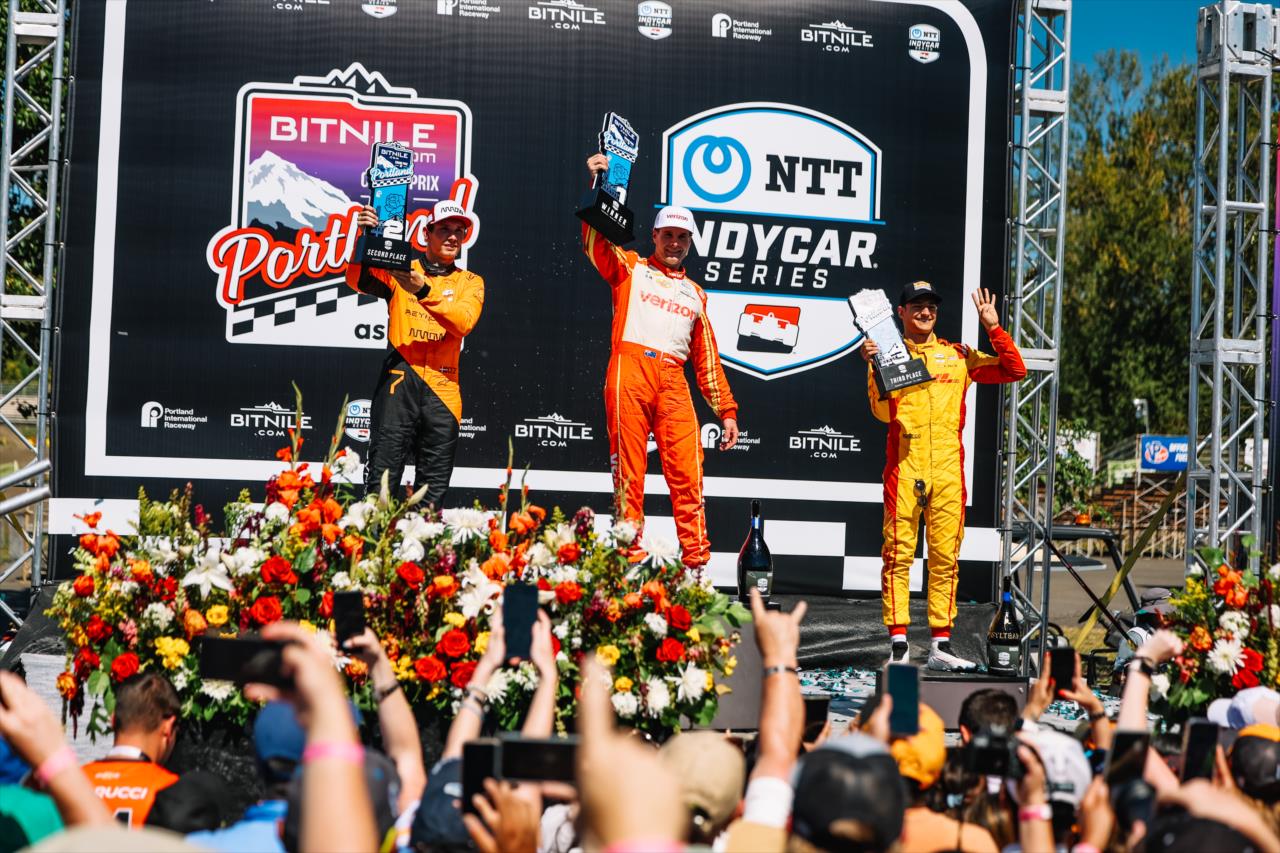 Christian Lundgaard, Will Power and Alex Palou - BITNILE.com Grand Prix of Portland - By: Joe Skibinski -- Photo by: Joe Skibinski
