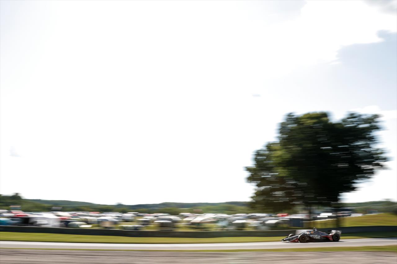 Conor Daly on track for the REV Group Grand Prix Race 1 at Road America Saturday, July 11, 2020 -- Photo by: Joe Skibinski