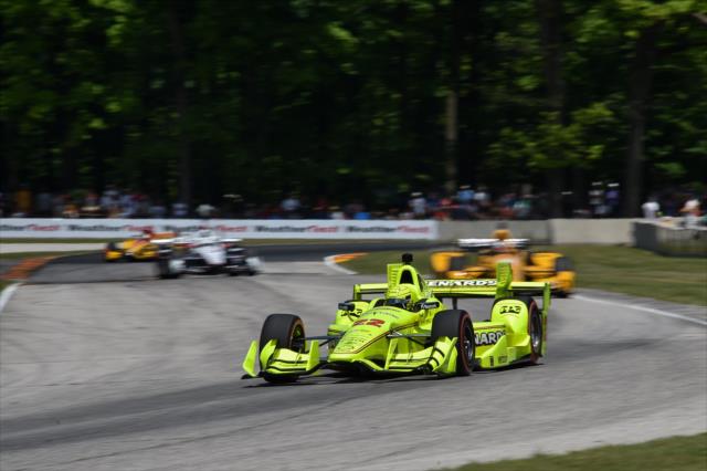 Simon Pagenaud sets up for Turn 7 during the KOHLER Grand Prix at Road America -- Photo by: Chris Owens