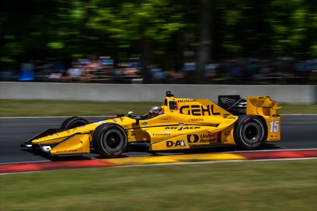 Graham Rahal hits the apex of Turn 6 during the KOHLER Grand Prix at Road America -- Photo by: Chris Owens