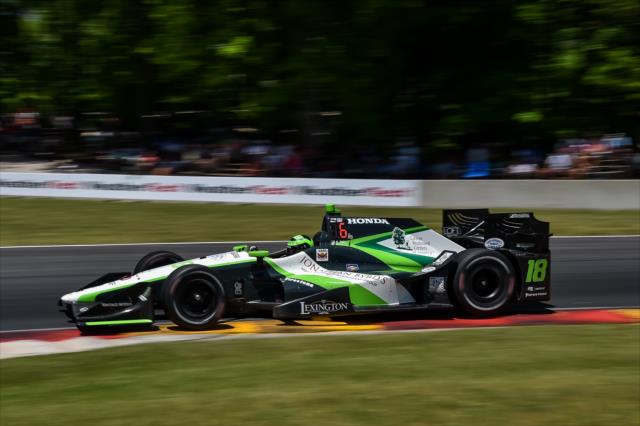 Conor Daly hits the apex of Turn 6 during the KOHLER Grand Prix at Road America -- Photo by: Chris Owens