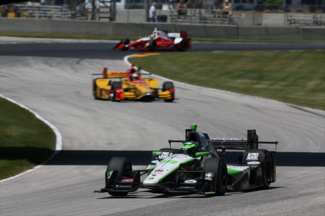 Conor Daly sets up for the Turn 9-10 Carousel during the KOHLER Grand Prix of Road America -- Photo by: Joe Skibinski