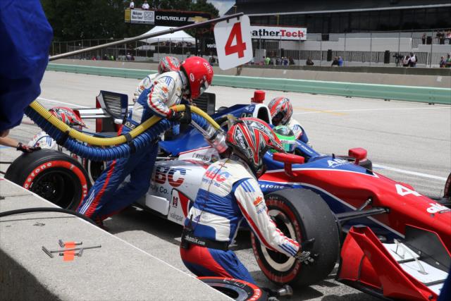Conor Daly makes a pit stop during the KOHLER Grand Prix at Road America -- Photo by: Chris Jones