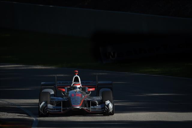 Will Power races out of Turn 12 during the final warmup for the KOHLER Grand Prix at Road America -- Photo by: Chris Owens