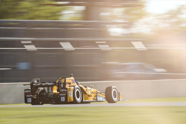Graham Rahal streaks toward Turn 14 during the final warmup for the KOHLER Grand Prix at Road America -- Photo by: Chris Owens