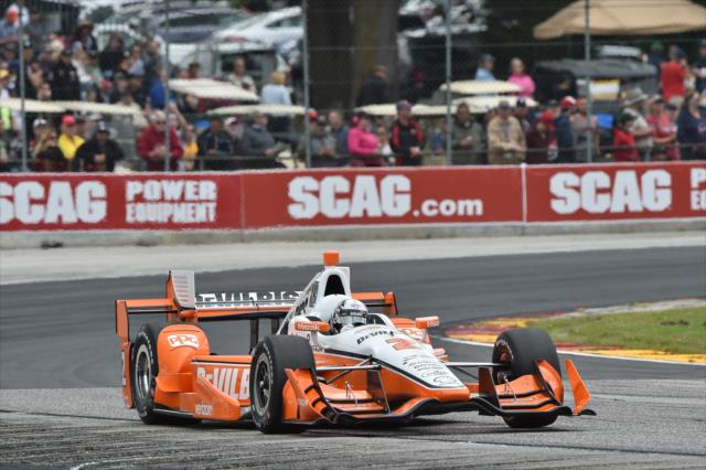 Josef Newgarden sails out of Turn 5 during the KOHLER Grand Prix at Road America -- Photo by: Chris Owens