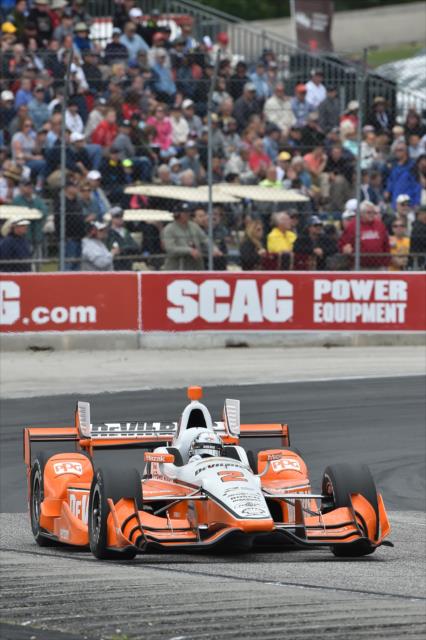 Josef Newgarden exits Turn 5 during the KOHLER Grand Prix at Road America -- Photo by: Chris Owens