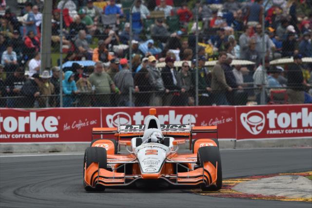 Josef Newgarden hammers the apex of Turn 5 during the KOHLER Grand Prix at Road America -- Photo by: Chris Owens