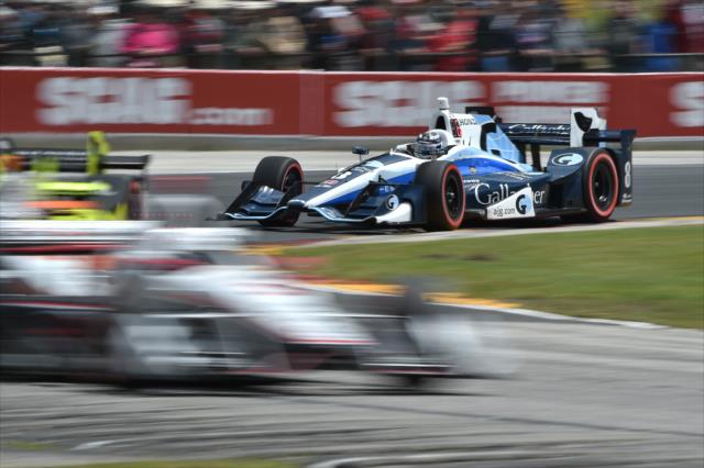 Max Chilton chases down the leaders entering Turn 5 during the KOHLER Grand Prix of Road America -- Photo by: Chris Owens