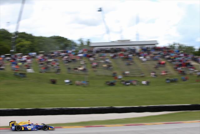 Alexander Rossi exits Turn 7 and the Hurry Downs during the KOHLER Grand Prix at Road America -- Photo by: Joe Skibinski