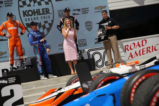 The introduction of winner Scott Dixon in Victory Circle following the KOHLER Grand Prix at Road America -- Photo by: Matt Fraver