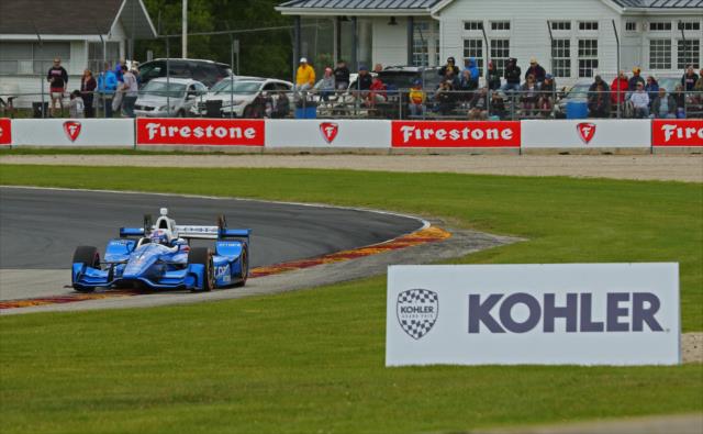 Scott Dixon exits Turn 14 during the KOHLER Grand Prix at Road America -- Photo by: Mike Harding