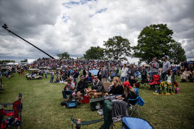Fans watch the action in Turn 5 during the KOHLER Grand Prix at Road America -- Photo by: Shawn Gritzmacher