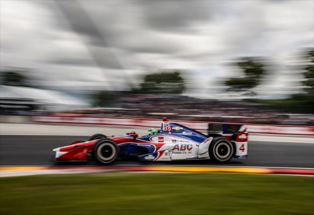 Conor Daly hits the Turn 5 apex during the KOHLER Grand Prix at Road America -- Photo by: Shawn Gritzmacher