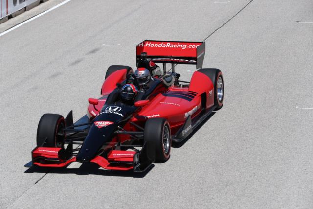 Arie Luyendyk Jr. pilots the Fastest Seat In Sports two-seater during the parade lap prior to the start of the KOHLER Grand Prix at Road America -- Photo by: Chris Jones