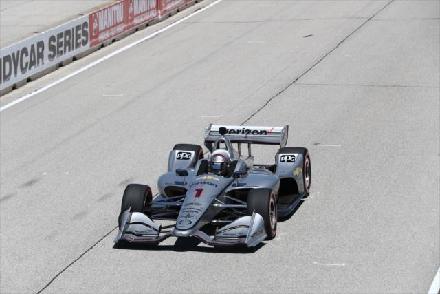 Josef Newgarden streaks down the frontstretch during the KOHLER Grand Prix at Road America -- Photo by: Chris Jones