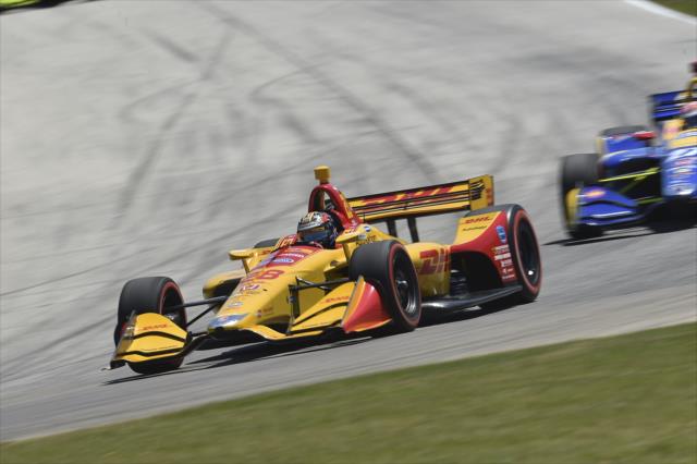 Ryan Hunter-Reay shoots into Turn 3 during the KOHLER Grand Prix at Road America -- Photo by: Chris Owens