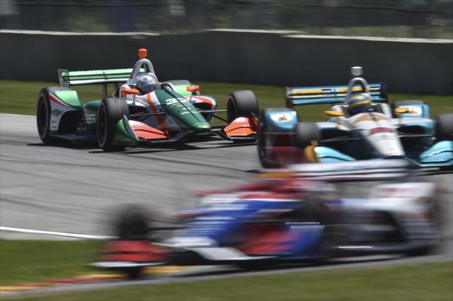 Gabby Chaves and Alfonso Celis Jr. chase down the field into Turn 3 during the KOHLER Grand Prix at Road America -- Photo by: Chris Owens