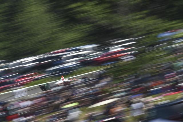 Alfonso Celis Jr. races up the hill toward Turn 6 during the KOHLER Grand Prix at Road America -- Photo by: Chris Owens