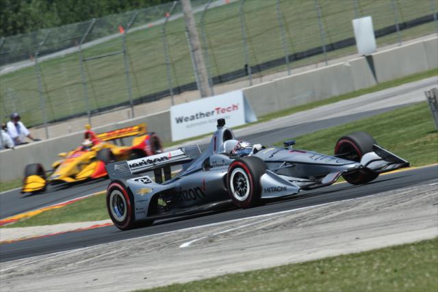 Josef Newgarden shoots out of Turn 8 during the KOHLER Grand Prix at Road America -- Photo by: Matt Fraver