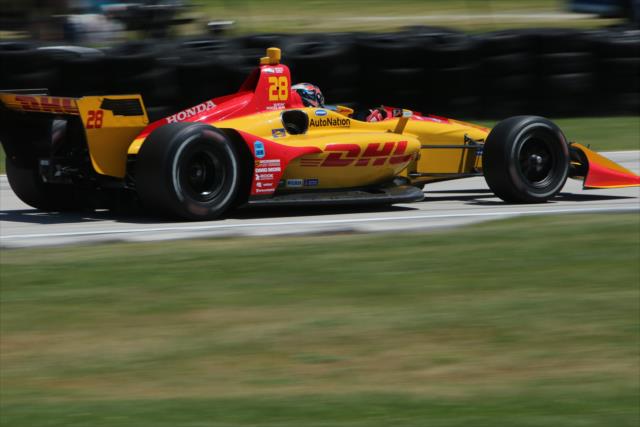 Ryan Hunter-Reay makes his exit of Turn 5 during the KOHLER Grand Prix at Road America -- Photo by: Matt Fraver
