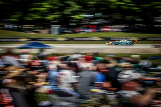 Gabby Chaves races out of Turn 6 during the KOHLER Grand Prix at Road America -- Photo by: Shawn Gritzmacher