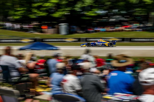Alexander Rossi races out of Turn 6 during the KOHLER Grand Prix at Road America -- Photo by: Shawn Gritzmacher